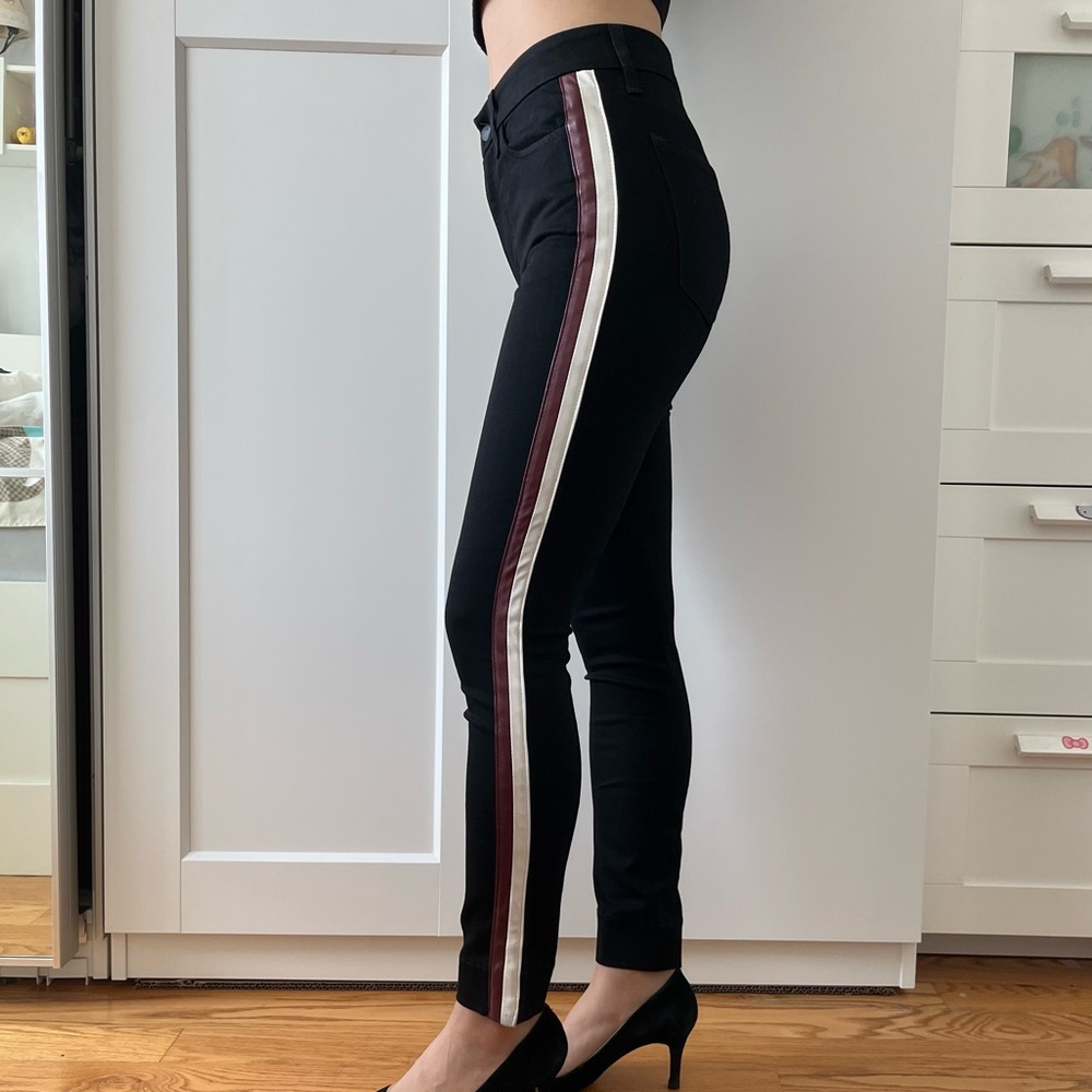 Joes Jeans the Charlie high rise ankle skinny black with stripe